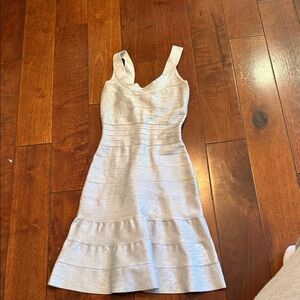 Elegant Silver Sleeveless Dress